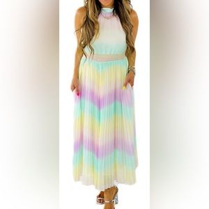 NWT - Davi & Dani - Pastel Ombré Dress - Womans Size Small